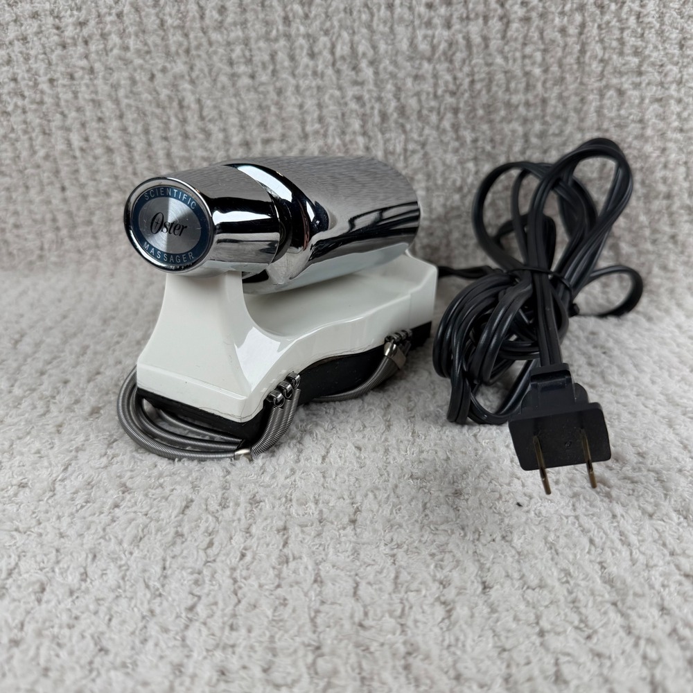 Vintage Oster Scientific Massager Model 146-11A Chrome Swedish Handheld Made USA